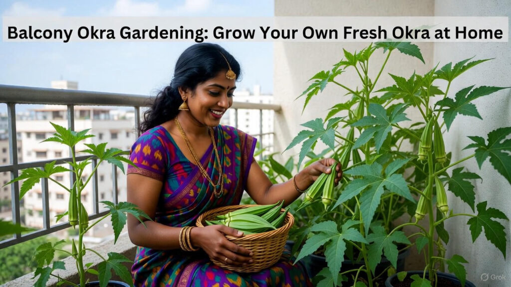 Balcony Okra Gardening: How a Chennai Woman Grew More Than 120 KG of Okra in a Small Apartment Space