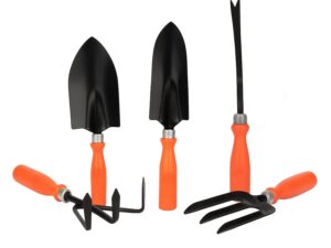 Kraft Seeds Gardening Hand Tools Set – 5 Pieces (Cultivator, Big and Small Trowel, Weeder, Fork) | Tools for Home Garden | Durable Plant Tool Kit | Farming Tools