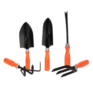 Kraft Seeds Gardening Hand Tools Set – 5 Pieces (Cultivator, Big and Small Trowel, Weeder, Fork) | Tools for Home Garden | Durable Plant Tool Kit | Farming Tools