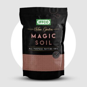 IFFCO Urban Gardens – Potting Soil 5kg – Magic Soil Potting Mix, Made with Export Quality Cocopeat with Added Organic Manure, Perlite & Nutrients – Ready to use Soil for Home Garden