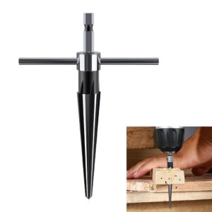 Serplex® 2Pcs Hand Reamer Set 3-13mm, T Handle Tapered Reamers with Detachable Cross Bar, 1/4″ Hex Shank, Manual & Power Tool Use, Carbide Alloy, for Wood, Metal, Plastic DIY & Professional Repair