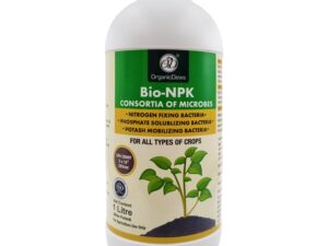 OrganicDews Bio NPK consortia (5×10^8 CFU/ML) Bio Inoculum Fertilizer (1 Litre) for Plants – Soil Fertility, Faster Plant Growth and Increases the Yield 1 Litre