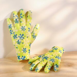 UGAOO Gardening Gloves for Home Garden (1 Pair) – Durable Hand Gloves for Gardening Work, Plant Care, Digging, Weeding & Outdoor Tasks | Reusable Protective Garden Gloves – Green