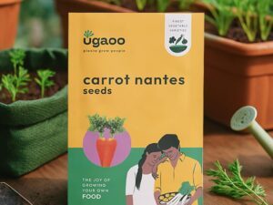 UGAOO Improved Carrot Nantes Vegetable Seeds (Red, Pack of 2g)