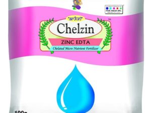 Chelzin Zinc EDTA Fertilizer | 12% Chelated Zinc Micronutrient | Water Soluble for Plants, Crops, Fruits & Vegetables | Drip, Foliar Spray & Hydroponics Use | 100g