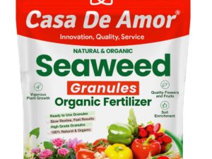 Casa De Amor Seaweed Granules Organic Fertilizer for Plants | Growth Booster | Plant Tonic for All Indoor, Outdoor, Flowering, Vegetable & Home Garden Plants – 250 gm
