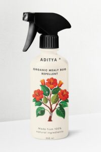 ADITYA� Mealybug Repellent & Fungus Killer Spray For Plants (500ML) – 100% Herbal Actives & No Chemicals – 3in1 Action of Neem, Pongamia, Lemongrass Oil