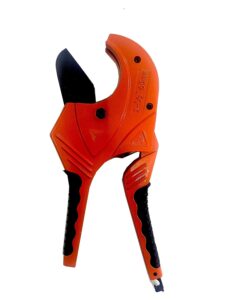 Jon Bhandari Tools 65mm Heavy Duty PVC Pipe Cutter | Professional Tube Cutter with Ratchet Handle & Sharp Blade | Cuts PVC, Plastic & Rubber Pipes Smoothly for Plumbing & Irrigation