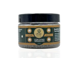 Amulya Farms Organic Cow Dung Granules, Plant Growth Promoter and Bio-fertiliser with 60+ Nutrients | Fertilizers For Plants & Home Gardening | Ready to use granuales (100gms)