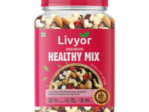 LIVYOR Healthy Mix Nuts, Seeds and Berries Combo Pack – 400Gm | Mix Dry Fruits | Trail Mix | Cashews & Almonds | Black Raisins | Pumpkin | Sunflower & Flax | Cranberries | Cherries & Dried Amla