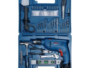 BOSCH GSB 600 Corded Electric Impact Drill, 100Pcs Accessory Set | 600 W Motor | Speed of 3000 RPM | Rated Torque of 1.4 Nm | Impact rate of 48000 BPM | Double Insulation | 1 Year Warranty