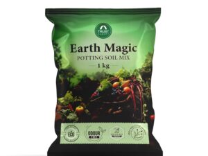 TrustBasket Earth Magic Potting Mix – 1kg | 100% Natural | Gardening | Soil Mix for Pot Plants | Manure for Home Gardening | odorless