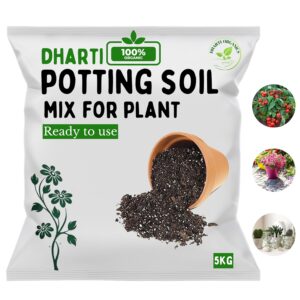 Potting Soil Mix for Plant- 5Kg Ready to Use All Purpose Home Garden Balcony Gardening Potting Soil Mix|Made with Vermicompost/Neem Cake/Cocopeat/River Sand/Bone Meal (5)
