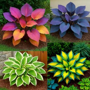 Imported Multicolor Hosta Flower Seeds for Home Garden (MIDNIGHT RAINBOW) (Pack of 90-100 Seeds)