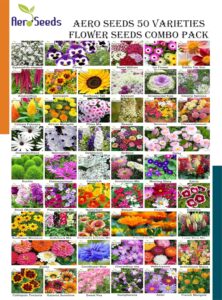 Aero Seeds Combo of 50 varieties flower seeds with instruction manual.