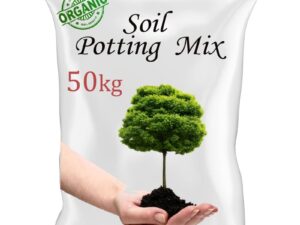 Organic Potting Soil Mix for Plants, 50kg – Premium All-Purpose Soil for Indoor & Outdoor Gardening, Vegetables, Flowers, and Herbs – Nutrient-Rich, Well-Draining, pH-Balanced