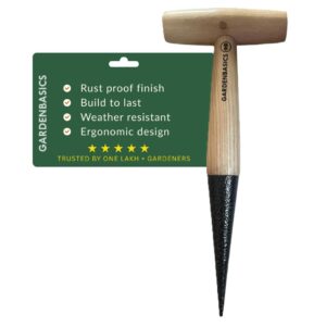 Hand Dibber for Plants | Dibbler Tool for Planting | Garden Hole Punch Tools for Planting Seeds | Heavy Duty Seed Dibber Tool | Sow Dibble with Wood Handle | Gardening Tools for Home