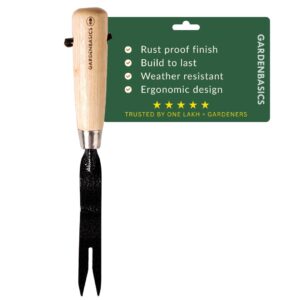 Weeder Hand Tool | Weed Remover Tool with Wooden Handle | Rust Proof Weeding Tools for Gardening | Crack Weeder Removing Tool | Heavy Duty | Durable | Tools for Home Garden