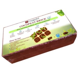 Cocogarden Cocopeat Block for Plants (600-650 gm) – Organic Coco Peat Brick, Expands up to 10 ltrs by Volume, Natural Garden Soil for Terrace Gardening, Hydroponics, Indoor and Outdoor Plants
