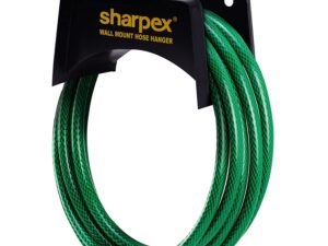 Sharpex Garden Steel Material Hose Hanger | Wall Mounted Watering Hose Holders | Heavy Duty Portable Irrigation Hose Hanger Only (Black)