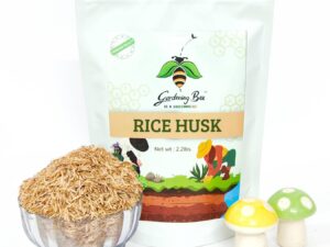Gardening Bee Organic Rice Hulls (Husk) for Plants – (1kg) |Best Paddy Husk for Horticulture Grade 100% Natural, Rice Husk for Gardening, Ideal Soilmix and Mulching, Potting Mix, beding