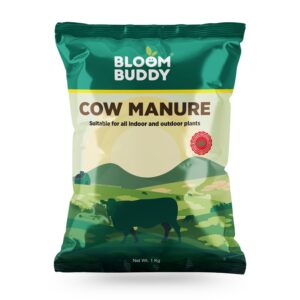 BloomBuddy Cow Manure for Plants 1kg – Natural Organic Manure for Home Gardening, Pots, Terrace & Indoor Plants | Gobar Ki Khad for Healthy Soil & Plant Growth
