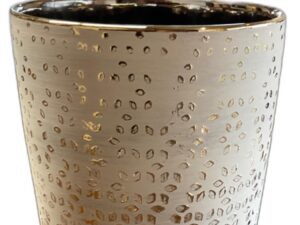 FOX & FERN Premium Ceramic Planter for Vibrant Garden | Enhance The Ambiance of Your Home, Office or Garden (GA133B-024-GS)