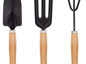Garth Gardening Combo – Big Sized Hand Cultivator, Small Trowel, Garden Fork (Set of 3)