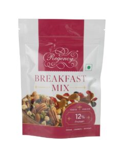 Regency Breakfast Mix 200g | High Protein Trail Mix with Roasted Nuts & Pecan Nuts, Seeds, Raisins & Cranberries | No Salt, No Cholesterol | Healthy Snack for Breakfast Bowls, Yogurt, Salads