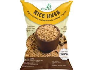 DIVINE TREE Organic Rice Husk for Plants | Paddy Husk Soil Conditioner & Potting Mix Additive for Gardening | Improves Aeration, Drainage & Water Retention | Natural Mulch (450g)