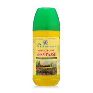 SJ Organics Vermiwash 900ml | Gluco Plant Booster for Home Gardening