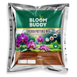 Bloom Buddy Orchid Potting Mix 1 kg (Pack of 1) Premium Blend for Optimal Orchid Growth | Includes Bark, Charcoal, and Perlite | Ideal for All Orchid Varieties