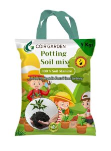 COIR GARDEN – Enriched Organic Potting Soil Mix (5 Kg) | Garden Soil | Potting Soil Mix Fertilizer for Plants