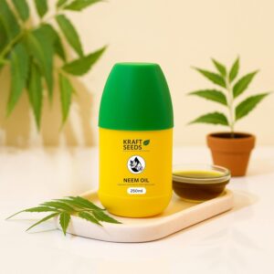 Kraft Seeds Neem Shield – 250ml Pure Cold Pressed Organic Oil Concentrate, Water Soluble Plant Care Formula for Indoor & Outdoor Use