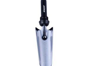 Sharpex Bend-Proof Flower Trowel | Heavy Duty Steel Gardening Shovel with Ergonomic Long Handle for Transplanting, Digging & Planting | Premium Gardening Tool (Silver)