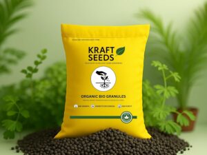 Kraft Seeds Organic Bio Granules – 1KG All-in-One Organic Plant Nourisher for Healthy Roots & Vibrant Flowers, Suitable for All Plants