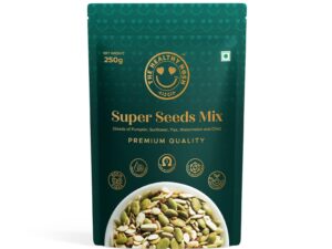 The Healthy Nosh Super Seeds Mix 250 Grams – 5 in 1 Mix | Seeds of Flax, Chia, Sunflower, Watermelon, Pumpkin | Rich in Protein