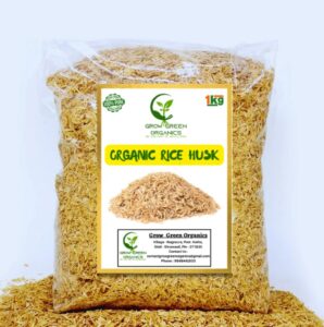 Organic Rice Husk for Plants | Paddy Husk for Plants | 1kg Pack | Natural Potting Mix Ingredient for All Kinds of Plants – Improves Soil Structure and Enhances Soil Fertility