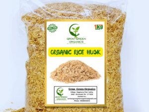 Organic Rice Husk for Plants | Paddy Husk for Plants | 1kg Pack | Natural Potting Mix Ingredient for All Kinds of Plants – Improves Soil Structure and Enhances Soil Fertility