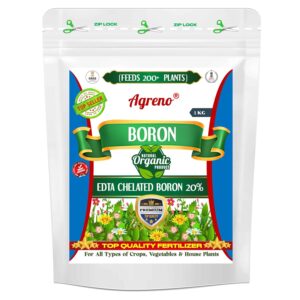 Chelated Boron – 20% EDTA, Powerful Essential Organic Fertilizer for Fast Growth of All Plants. (1 kg)