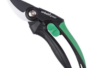 Heavy-Duty Bypass Pruning Shears for Home Gardening by Sharpex High Carbon Steel Blade with Teflon Coating Secateurs with Smart Abs Lock for Safety (Black)