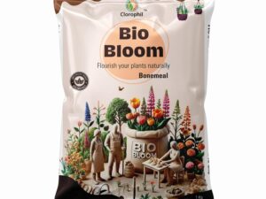 CLOROPHIL’s Bio-Bloom Organic Bonemeal-GR fertilizer for N-P-K-Ca, 450 gm, Flowering and Fruiting nutrient for garden.