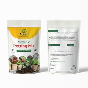 Aanshi Potting Mix 900 gm | Ready-to-Use All-Purpose Soil with Cocopeat, Vermicompost & Neem | Natural Fertile Organic Mix for Home, Balcony & Garden Plants | (Pack of 1)