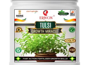 Erwon® Tulsi GROWTH MIRACLE Fertilizer, Fast Action Organic Granules for rapid Overall Healthy Growth of tulsi Plants. (400 gm)