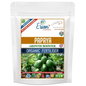 Erwon® Papaya Growth Booster Premium Essential Powerful Organic Fertilizer for Growth of Papaya Plants, with Charged Micro-organism and ++ Micronutrients (900 gm)