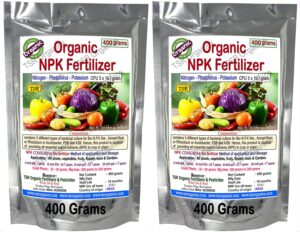 TSR Organic Fertilisers & Pesticides 3-in-1 Organic NPK Garden Fertilizer (400 + 400 grams) with Organic Nitrogen Phosphorous Potassium bio Fertilizer granules