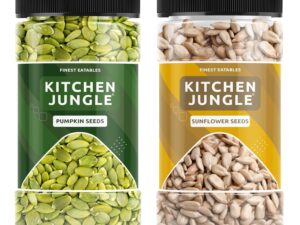 Kitchen Jungle Raw Pumpkin and Sunflower Seeds Combo Pack | 400 Gm Each (Total 800 Gm) | Protein Rich Seeds | Healthy Diet Snacks | Rich Source of Fibre