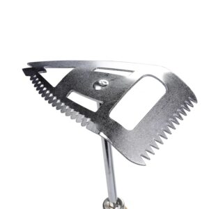 Sharpex 3-in-1 Gardening Tool with 8.5 cm Stainless Steel Blade & Wooden Handle | Heavy Duty Hoe for Loosening Soil, Planting, Digging | Works as Garden Tiller