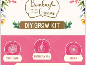 3 in 1 Edible Flowers Gardening Kit | Grow Your Own Kit – Zinnia, Butterfly Pea Flower, Sunflower Plant | DIY Kit of Flower for Home Garden