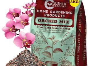 Orchid Potting Mix 3KG | Chunky Orchid Potting Soil Mix for Healthy Roots & Flower Boost | Growth Booster Hydroponics & Soil Amendment for Indoor & Outdoor Orchids Drainage-Aeration